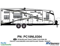 17 Piece 2018 Northland Hauler Travel Trailer Curbside Graphics Kit