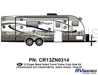 15 Piece 2013 Zinger Metal Wall Travel Trailer Curbside Graphics Kit
