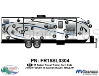 23 Piece 2015 Salem Travel Trailer Curbside Graphics Kit