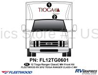 2 Piece 2012 Tioga Ranger Motorhome Front Graphics Kit