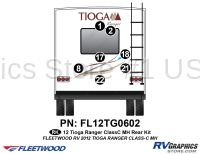 7 Piece 2012 Tioga Ranger Motorhome Rear Graphics Kit