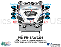20 Piece 2018 Arctic Wolf Fifth Wheel Front Graphics Kit