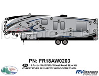 26 Piece 2018 Arctic Wolf Fifth Wheel Roadside Graphics Kit