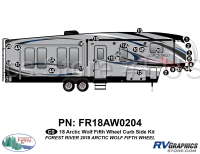 27 Piece 2018 Arctic Wolf Fifth Wheel Curbside Graphics Kit