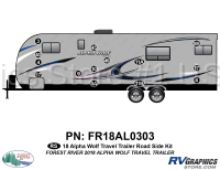 14 Piece 2018 Alpha Wolf Travel Trailer Roadside Graphics Kit