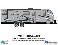 14 Piece 2018 Alpha Wolf Travel Trailer Curbside Graphics Kit