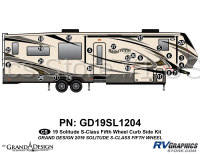 25 Piece 2019 Solitude S-Class Fifth Wheel Curbside Graphics Kit