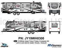 85 Piece 2019 White Hawk Travel Trailer Complete Graphics Kit