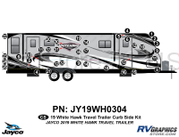 37 Piece 2019 White Hawk Travel Trailer Curbside Graphics Kit