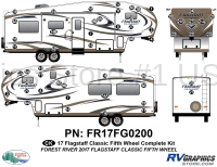 57 Piece 2017 Flagstaff Classic Fifth Wheel Complete Graphics Kit