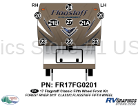 9 Piece 2017 Flagstaff Classic Fifth Wheel Front Graphics Kit