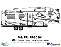 23 Piece 2017 Flagstaff Classic Fifth Wheel Curbside Graphics Kit