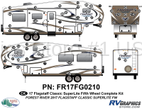 61 Piece 2017 Flagstaff Classic SuperLite Fifth Wheel Complete Graphics Kit