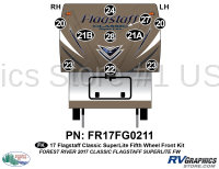 10 Piece 2017 Flagstaff Classic SuperLite Fifth Wheel Front Graphics Kit