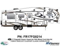 24 Piece 2017 Flagstaff Classic SuperLite Fifth Wheel Curbside Graphics Kit