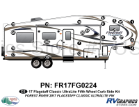 24 Piece 2017 Flagstaff Classic UltraLite Fifth Wheel Curbside Graphics Kit