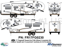 37 Piece 2017 Flagstaff SuperLite Fifth Wheel Complete Graphics Kit