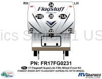 7 Piece 2017 Flagstaff SuperLite Fifth Wheel Front Graphics Kit