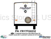2 Piece 2017 Flagstaff SuperLite Fifth Wheel Rear Graphics Kit