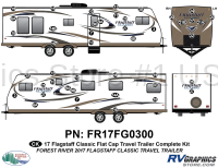 45 Piece 2017 Flagstaff Classic Travel Trailer Flat Cap Complete Graphics Kit