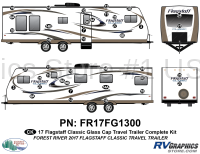 40 Piece 2017 Flagstaff Classic Travel Trailer Glass Cap Complete Graphics Kit