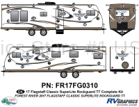 49 Piece 2017 Flagstaff Classic SuperLite Travel Trailer Flat Cap Complete Graphics Kit