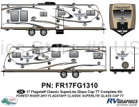 44 Piece 2017 Flagstaff Classic SuperLite Travel Trailer Glass Cap Complete Graphics Kit