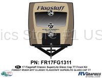 3 Piece 2017 Flagstaff Classic SuperLite Travel Trailer Glass Cap Front Graphics Kit