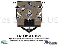49 Piece 2017 Flagstaff Classic UltraLite Travel Trailer Front Graphics Kit