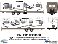 35 Piece 2017 Flagstaff SuperLite Travel Trailer Rockguard Complete Graphics Kit