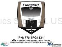 2 Piece 2017 Flagstaff SuperLite Travel Trailer Glass Cap Front Graphics Kit