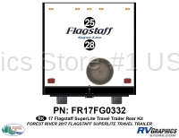 2 Piece 2017 Flagstaff SuperLite Travel Trailer Rear Graphics Kit