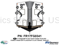 8 Piece 2017 Flagstaff V-Lite Travel Trailer Front Graphics Kit