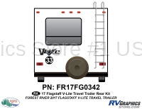 1 Piece 2017 Flagstaff V-Lite Travel Trailer Rear Graphics Kit