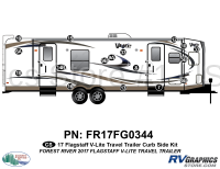 16 Piece 2017 Flagstaff V-Lite Travel Trailer Curbside Graphics Kit
