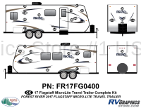 27 Piece 2017 Flagstaff MicroLite Travel Trailer Complete Graphics Kit