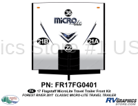 4 Piece 2017 Flagstaff MicroLite Travel Trailer Front Graphics Kit