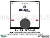 1 Piece 2017 Flagstaff MicroLite Travel Trailer Rear Graphics Kit