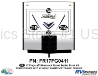 4 Piece 2017 Flagstaff Shamrock Travel Trailer Front Graphics Kit
