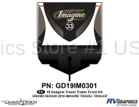 1 Piece 2019 Imagine Long Travel Trailer Front Graphics Kit