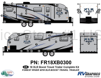 47 Piece 2018 XLR Boost Travel Trailer Complete Graphics Kit