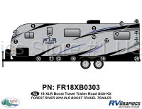 19 Piece 2018 XLR Boost Travel Trailer Roadside Graphics Kit