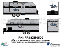 8 Piece 2018 XLR Boost Micro Travel Trailer Complete Graphics Kit