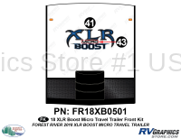 2 Piece 2018 XLR Boost Micro Travel Trailer Front Graphics Kit