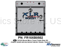 2 Piece 2018 XLR Boost Micro Travel Trailer Rear Graphics Kit