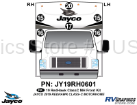 6 Piece 2019 Redhawk Motorhome Front Graphics Kit