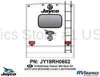 2 Piece 2019 Redhawk Motorhome Rear Graphics Kit