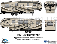 69 Piece 2015 Pinnacle Fifth Wheel Complete Graphics Kit - Image 1