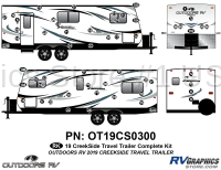 56 Piece 2019 Creekside Mountain Series Travel Trailer Complete Graphics Kit