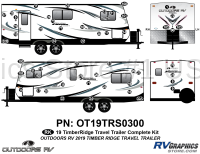 54 Piece 2019 Timber Ridge Mountain Series Travel Trailer Complete Graphics Kit
